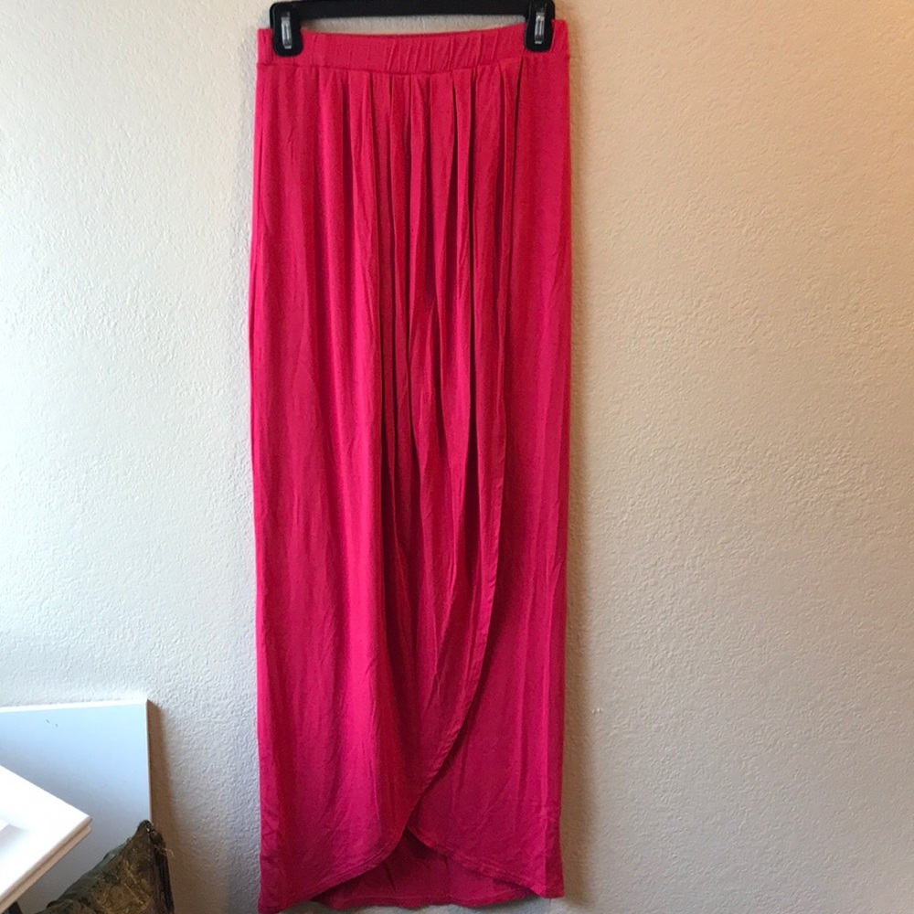 Bright coral skirt